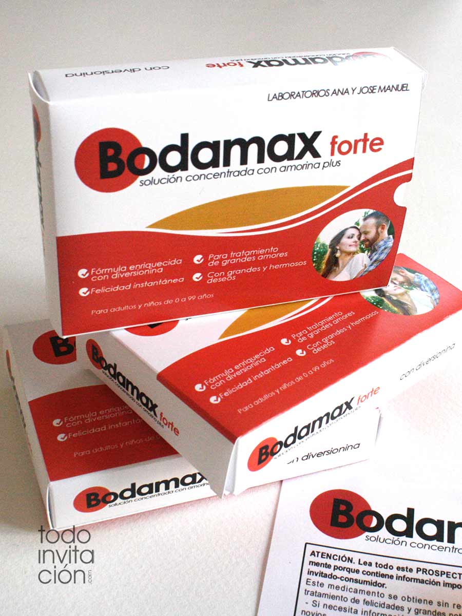 INVITACIÓN “CAJA MEDICAMENTO BODAMAX” (grande) - Todoinvitacion-  invitaciones y detalles diferentes