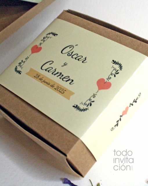 invitación boda caja de fotos