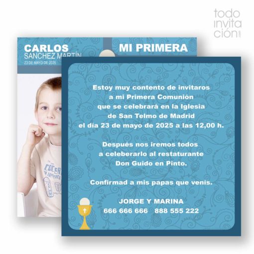 invitación de comunión moderna y original