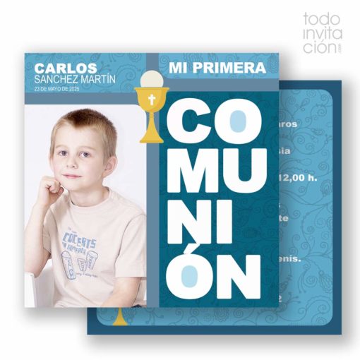 invitación de comunión moderna y original