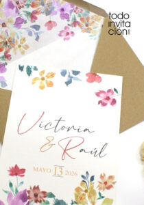 invitaciones de boda clasicas y florales