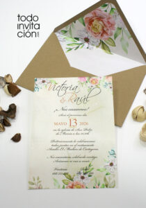 invitaciones de boda clasicas y florales