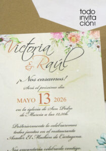 invitaciones de boda clasicas y florales