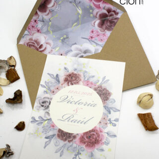 invitaciones de boda clasicas y florales Rosas