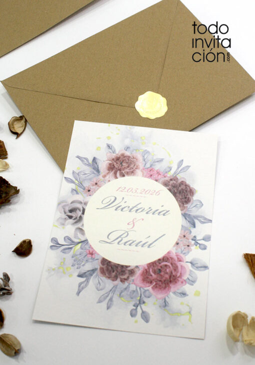 invitaciones de boda clasicas y florales