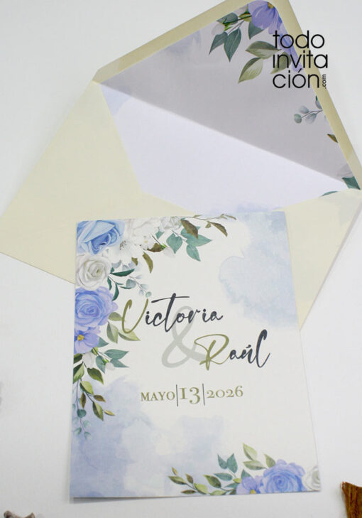 invitaciones de boda clasicas y florales