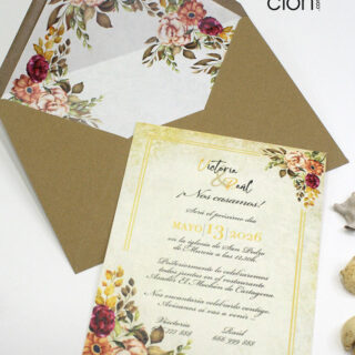 invitaciones de boda clasicas y florales