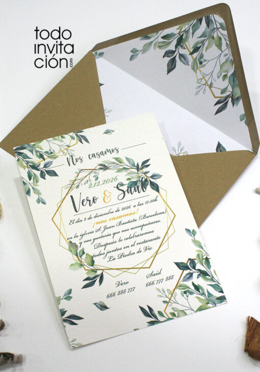 invitaciones de boda clasicas y florales