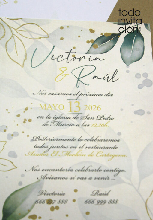 invitaciones de boda clasicas y florales