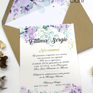 invitaciones de boda clasicas y florales