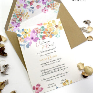 invitaciones de boda clasicas y florales