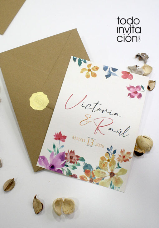 invitaciones de boda clasicas y florales