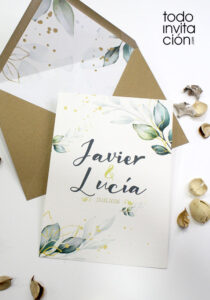 invitaciones de boda clasicas y florales
