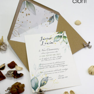 invitaciones de boda clasicas y florales