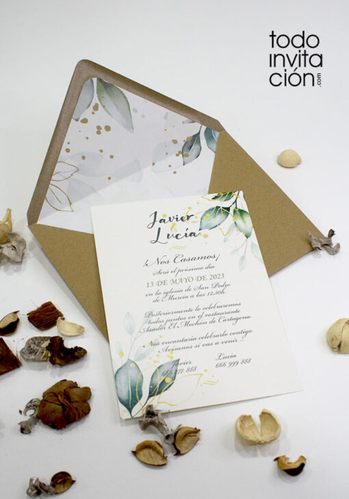 invitaciones de boda clasicas y florales