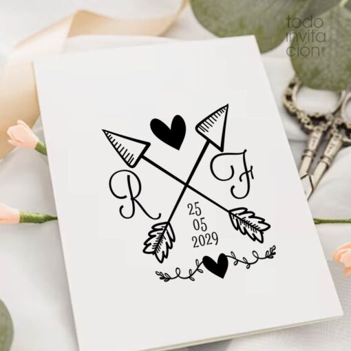 sello flechas para bodas original