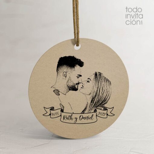 sello con foto personalizado para bodas