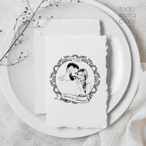 sello con foto personalizado para bodas